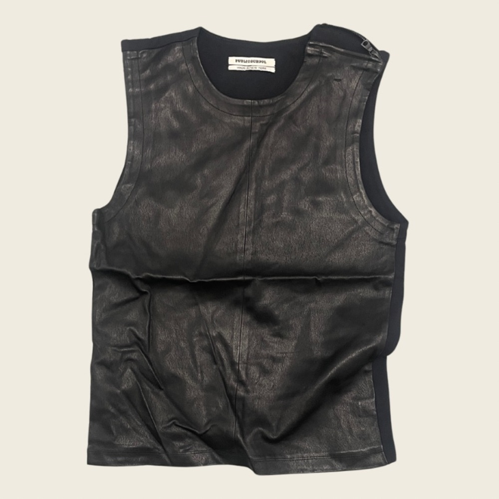 Public School Leather Pullover Shirt/Vest